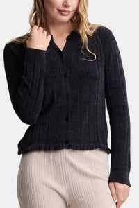 Barefoot Dreams CozyChic Ultra Lite® Cable Knit Cardigan in Black