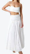Blaire Maxi Skirt Set in White