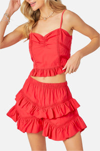 Ashli Ruffle Tank & Skort Set
