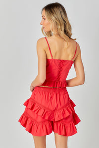Ashli Ruffle Tank & Skort Set