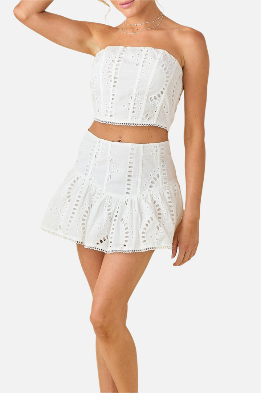 Reese Embroidered Skirt Set