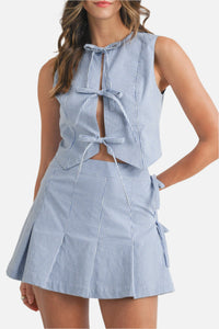 Kelsi Vest Top & Mini Skirt Set