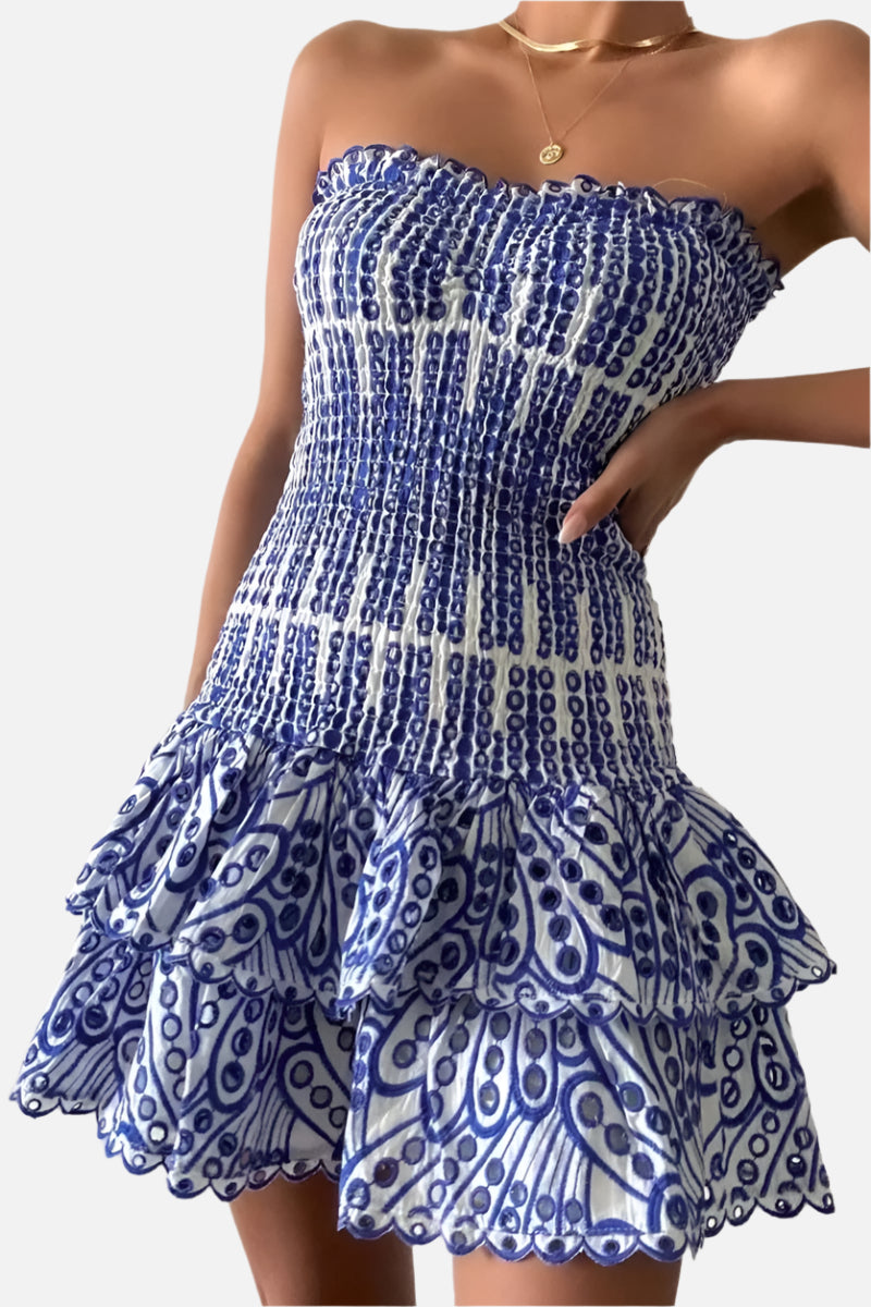 Betsy Strapless Eyelet Sundress
