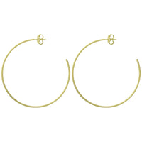 Sheila Fajl Thin Jillian Large Hoop Earrings In 18k Brushed Gold Plated