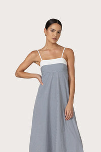 LUSANA Adriana Poplin Maxi Dress