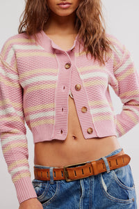 Free People Lila Stripe Cardi