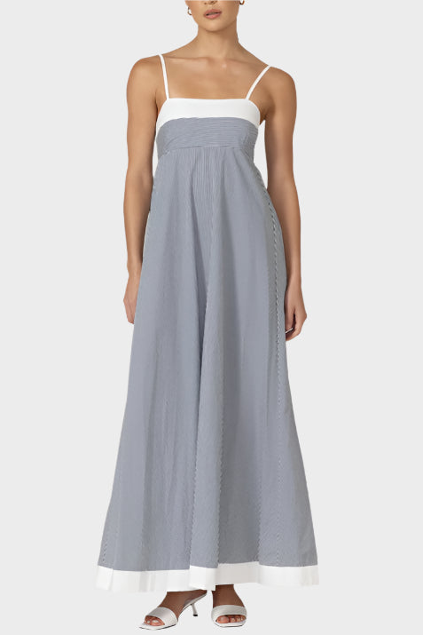 LUSANA Adriana Poplin Maxi Dress
