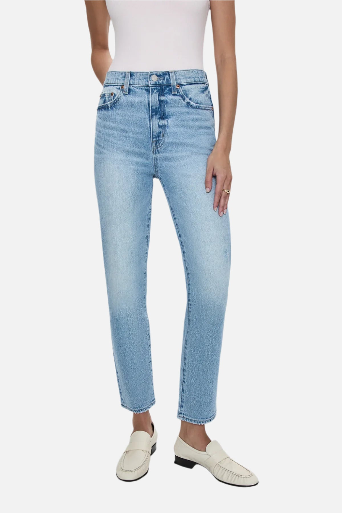 Pistola Bri Ankle High Rise Slim Straight Jeans