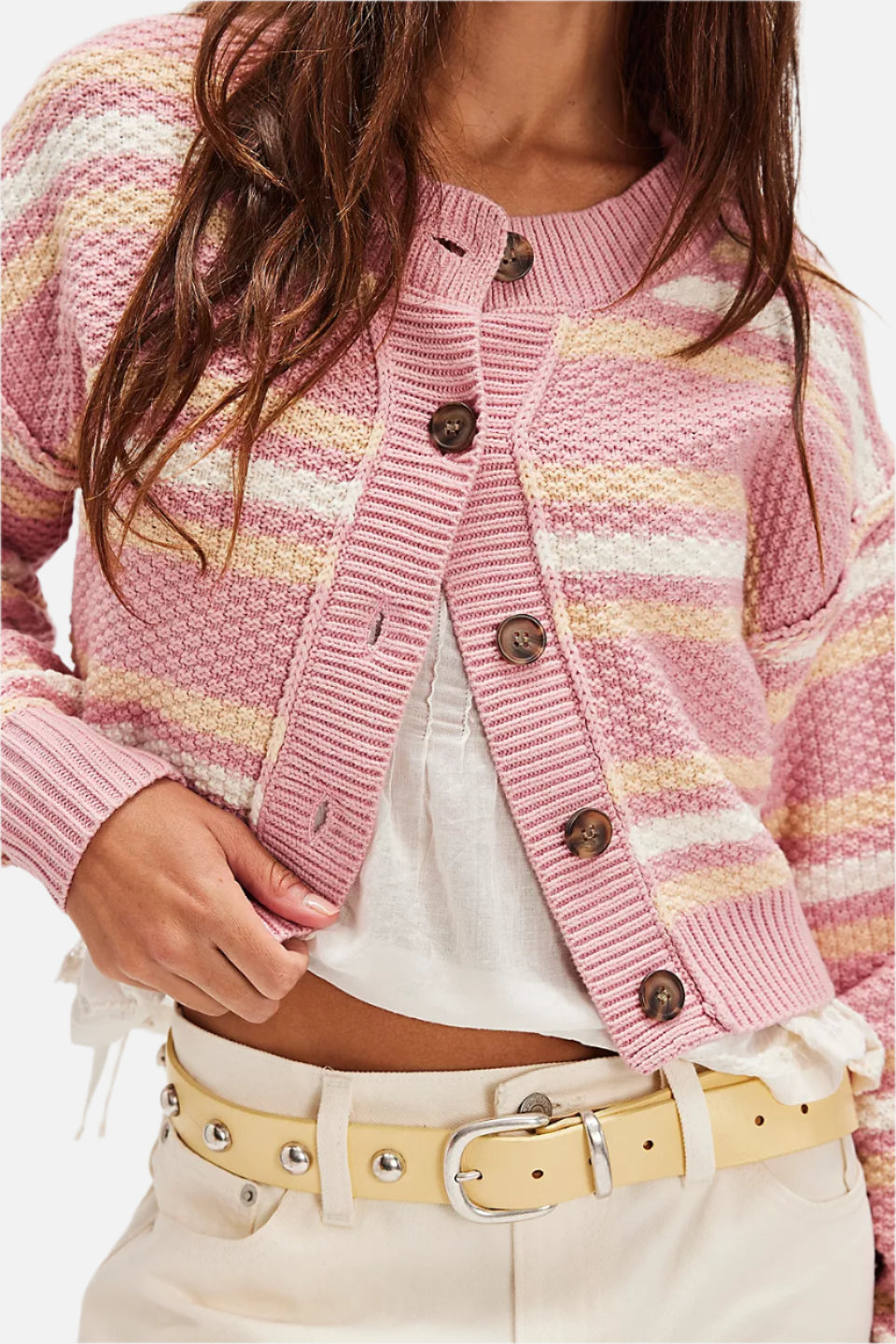 Free People Lila Stripe Cardi