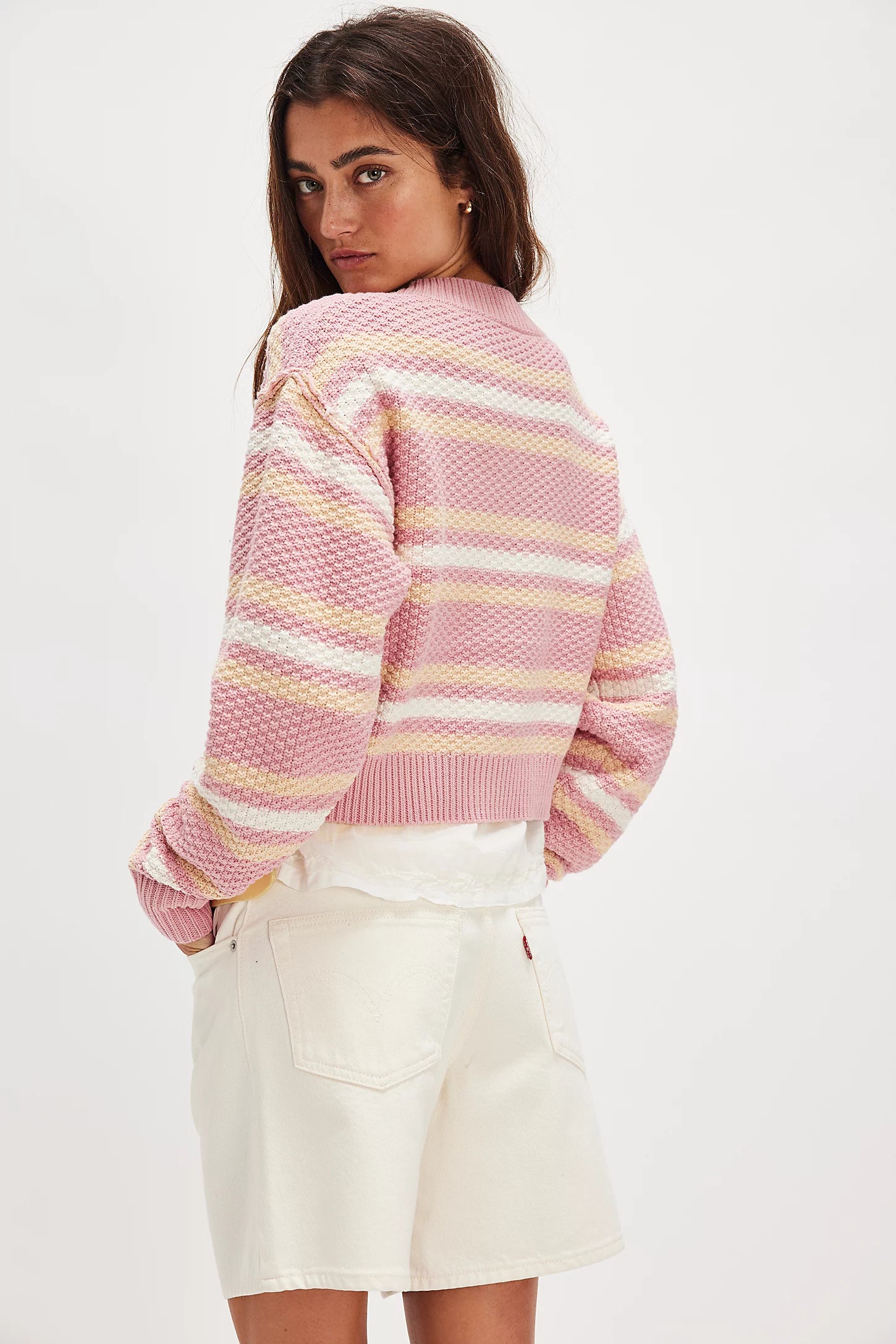 Free People Lila Stripe Cardi