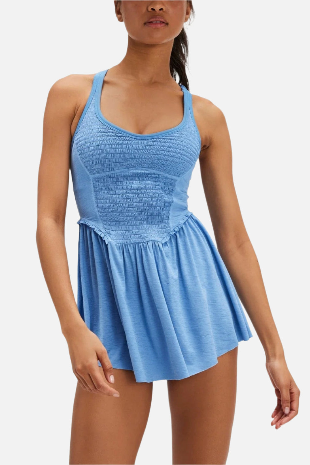 FP Movement Smockin Hot Dress in Denim Blue