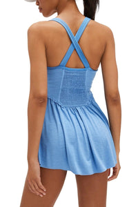 FP Movement Smockin Hot Dress in Denim Blue