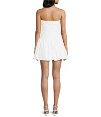 Lulu's Molly Puffed Hem Drop Waist Mini Dress