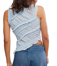 Free People Pink Sands Smocked Top