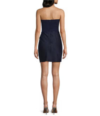 Lulus Tarni Strapless Mini Dress in Navy