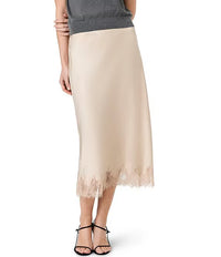 French Connection Ennis Lace Satin Midi Skirt