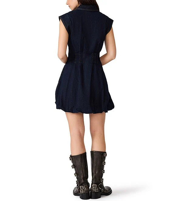 Steve Madden Dyanne Denim Dress in Bijou Blue