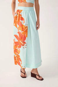 Dress To Blue Lily Crop Top & Skirt Set