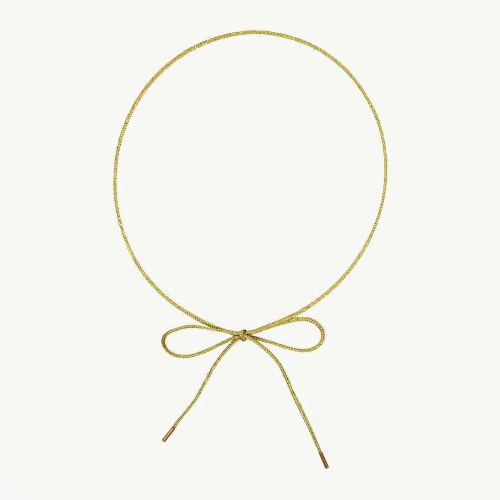 Lurex Cord Necklace in Gold