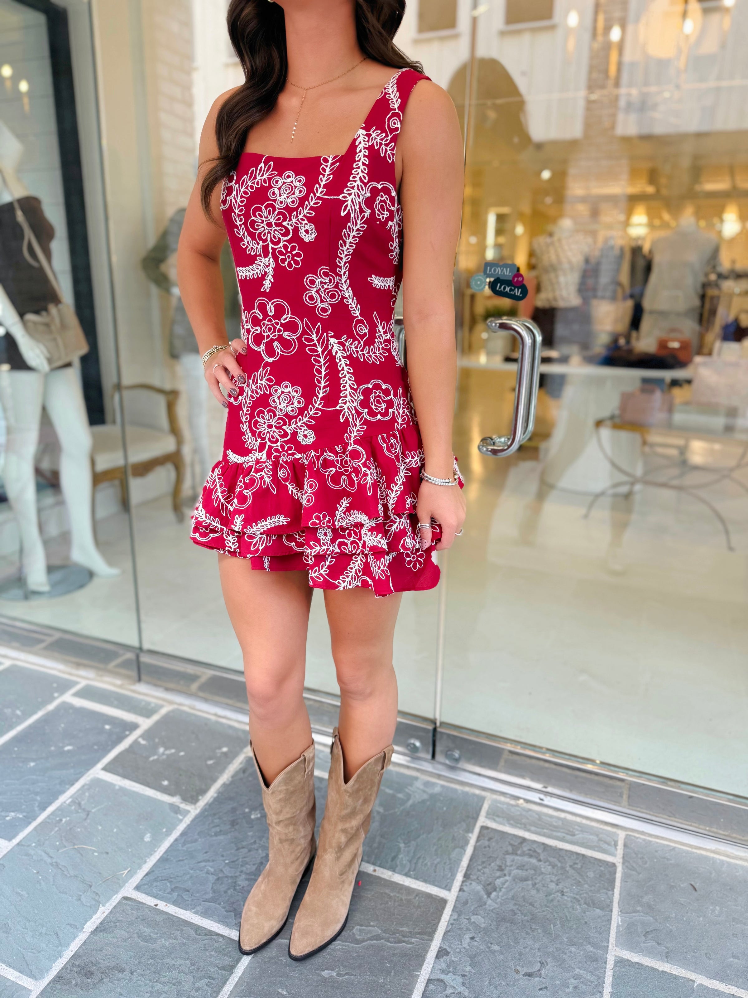 Jordie Embroidered Mini Dress