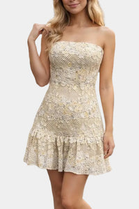 Alexia Ruffle Hem Tube Mini Dress