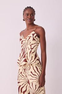 Dress To Brown Alvorecer Pleated Cotton Blouse