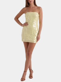 Mina Strapless Sequin Mini Dress