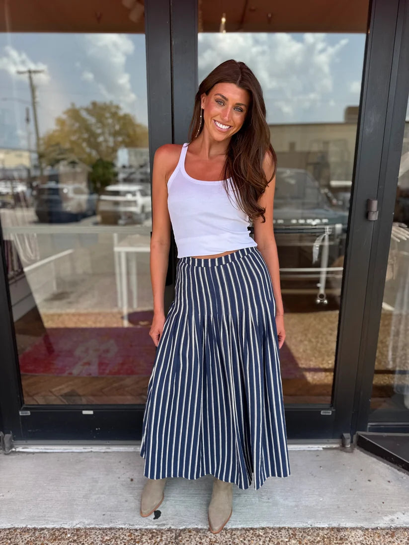 LUSANA Diana Midi Skirt