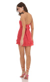 Orbella Crepe Ruched Mini Dress