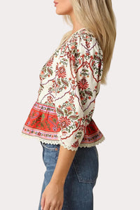 Eloise Floral Peplum Blouse