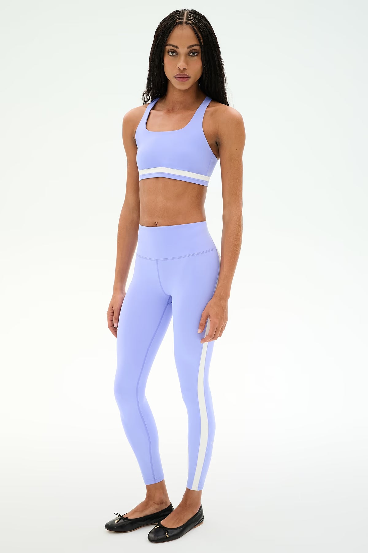 SPLITS59 Miles Rigor Bra in Purple Haze/White