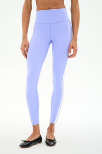 SPLITS59 Miles High Waist 7/8 Leggings in Purple Haze/White
