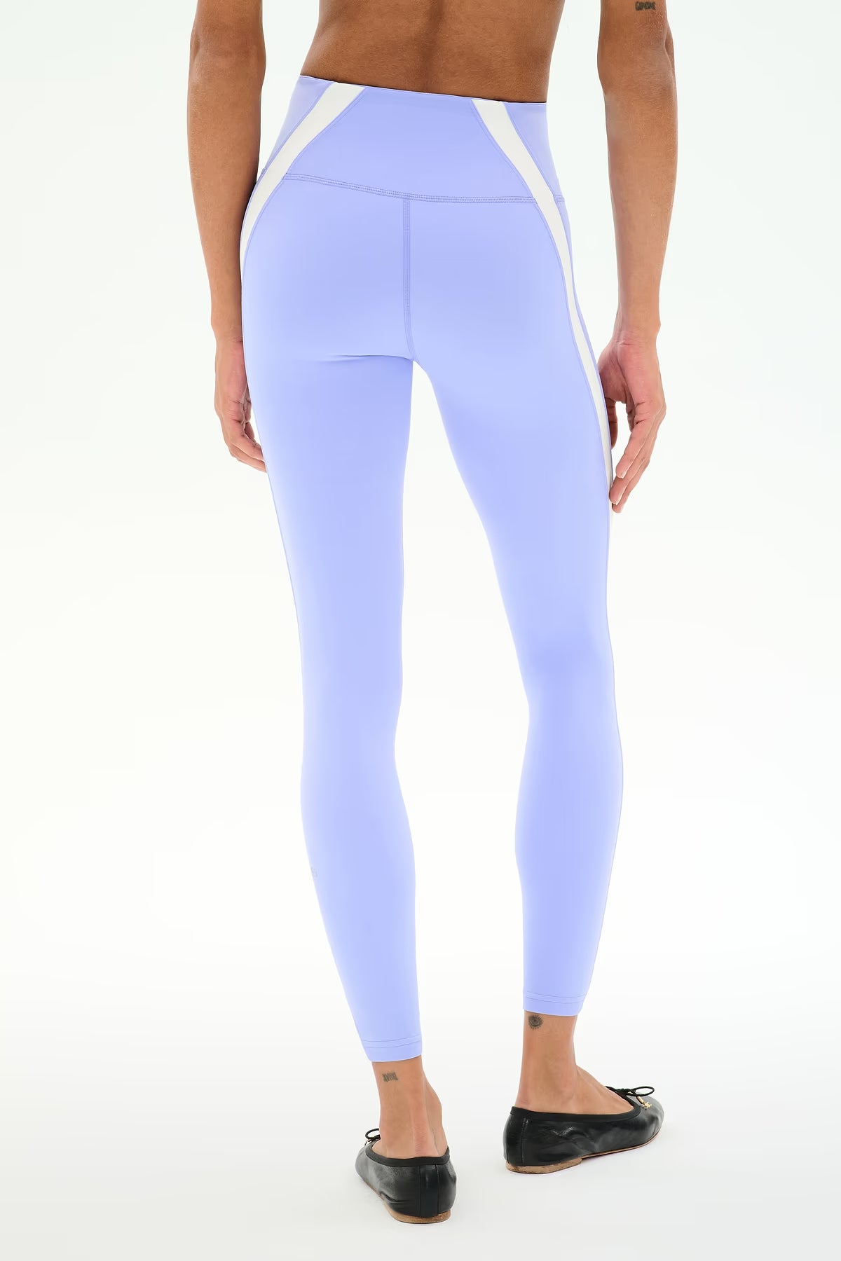 SPLITS59 Miles High Waist 7/8 Leggings in Purple Haze/White