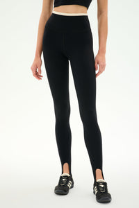 SPLITS59 River Dual Waist Airweight Stirrup in Black/Creme