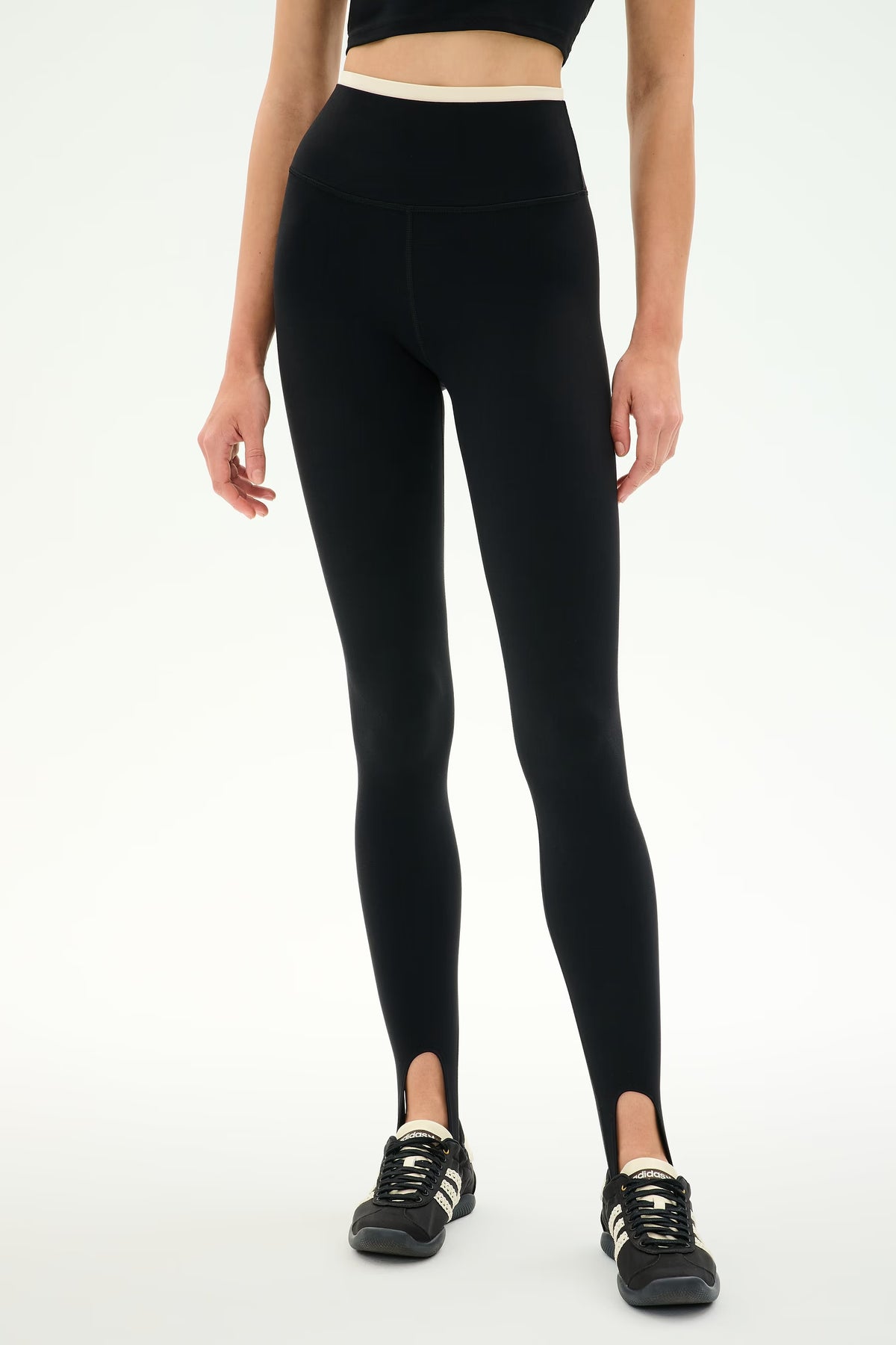 SPLITS59 River Dual Waist Airweight Stirrup in Black/Creme