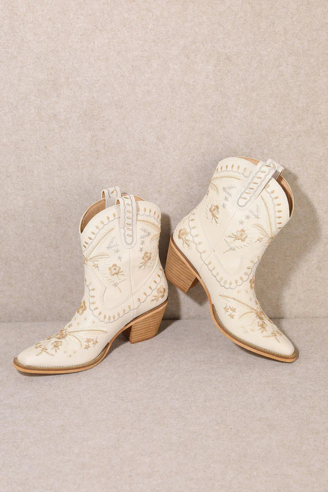 Corral Botanical Embroidered Cowgirl Boots