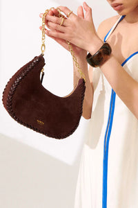 SANCIA The Zatka Purse in Espresso Suede