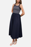 Moon River Square Neck Midi Dress
