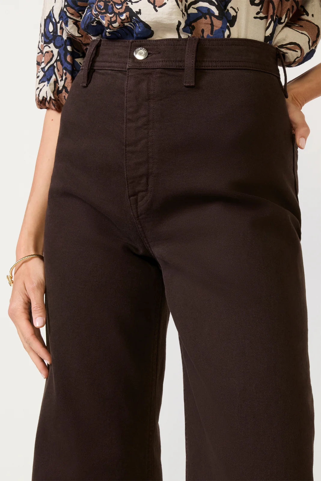 Pistola Penny High Rise Wide Leg Jeans in Mocha