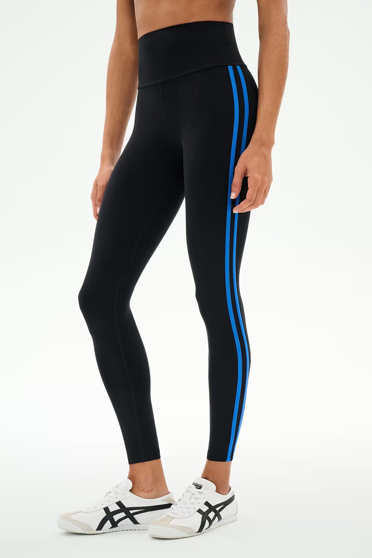 SPLITS59 Ella High Waist Airweight 7/8 Leggings in Black/Blue