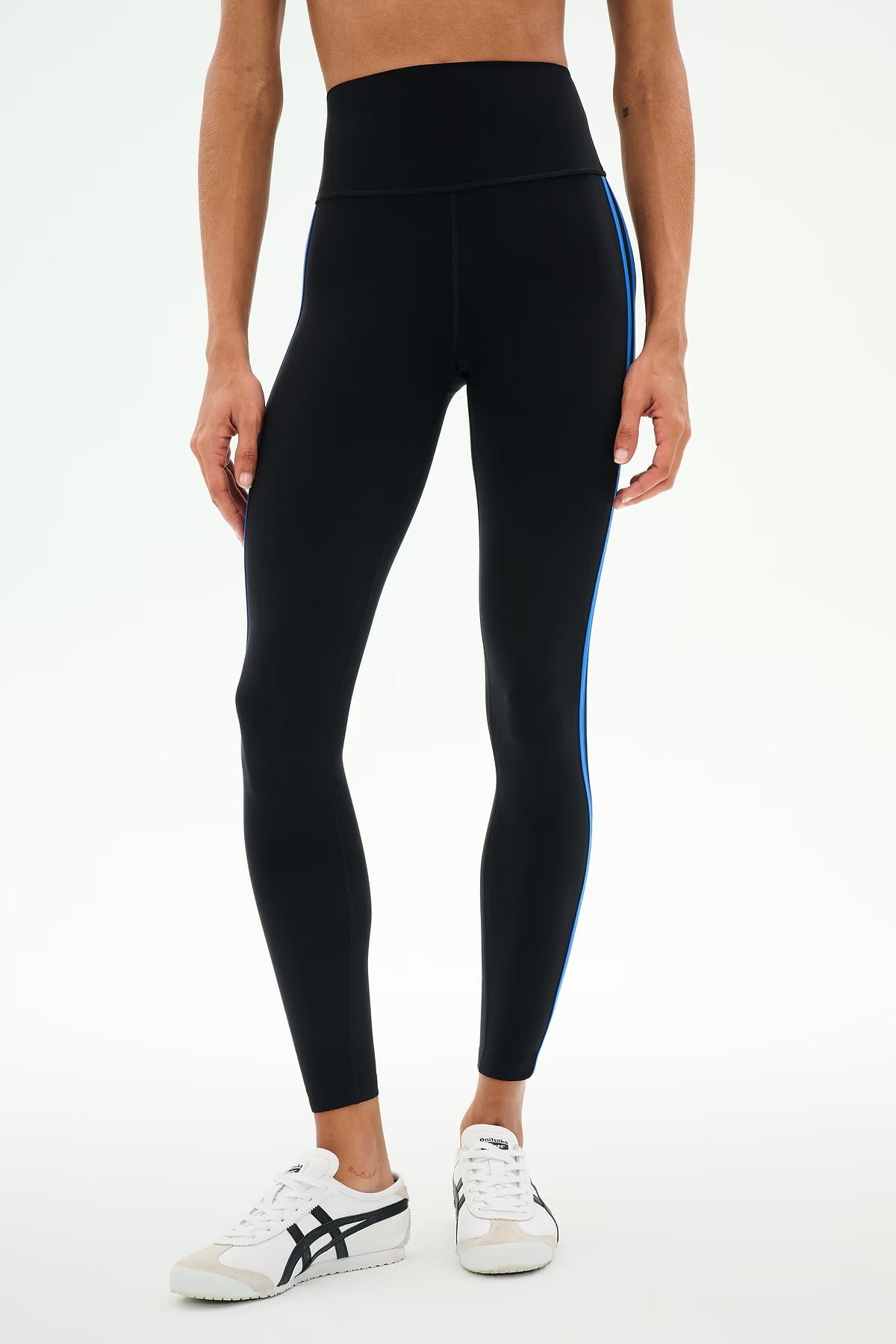 SPLITS59 Ella High Waist Airweight 7/8 Leggings in Black/Blue