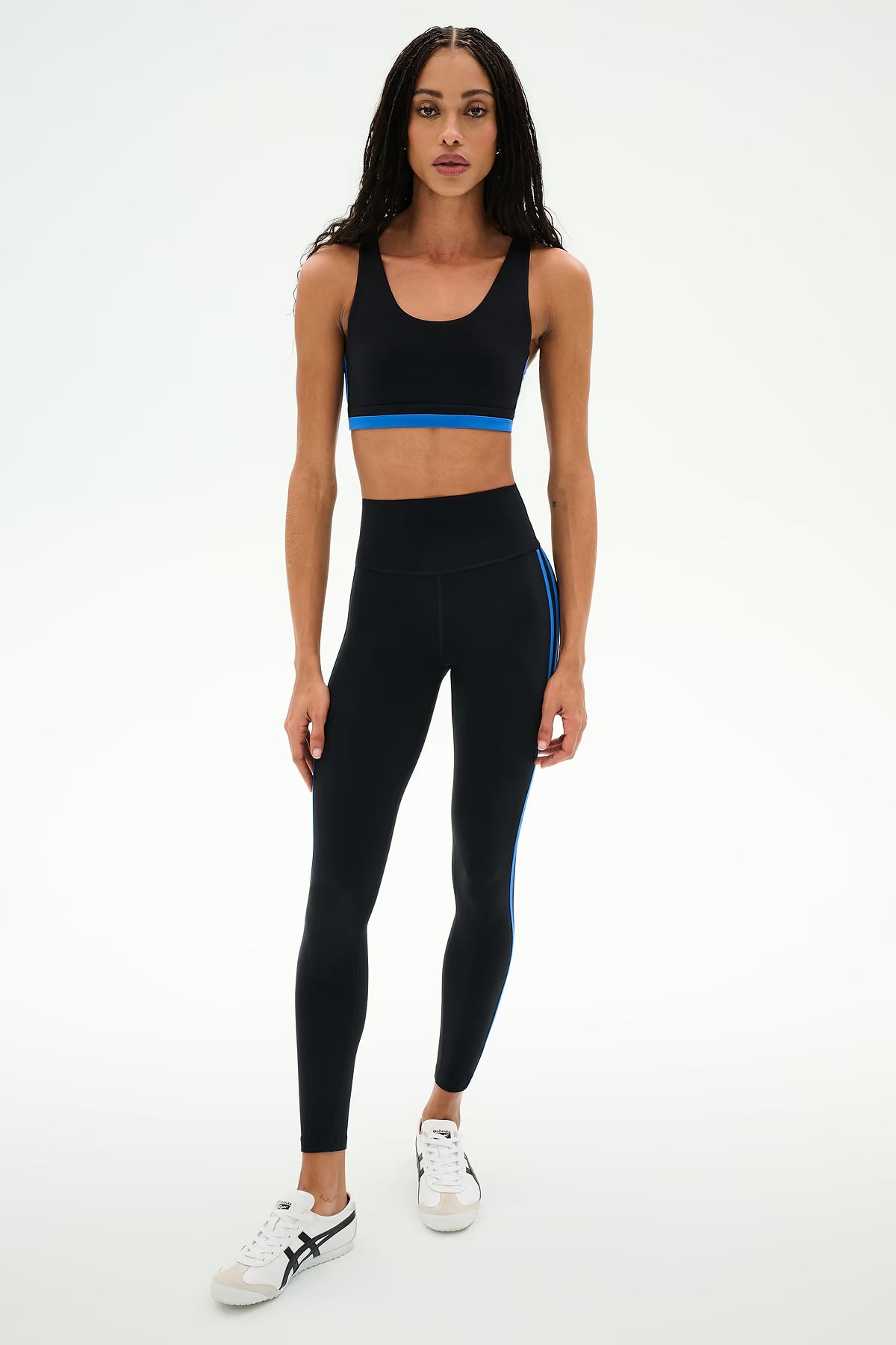 SPLITS59 Maci Airweight Bra in Black/Blue