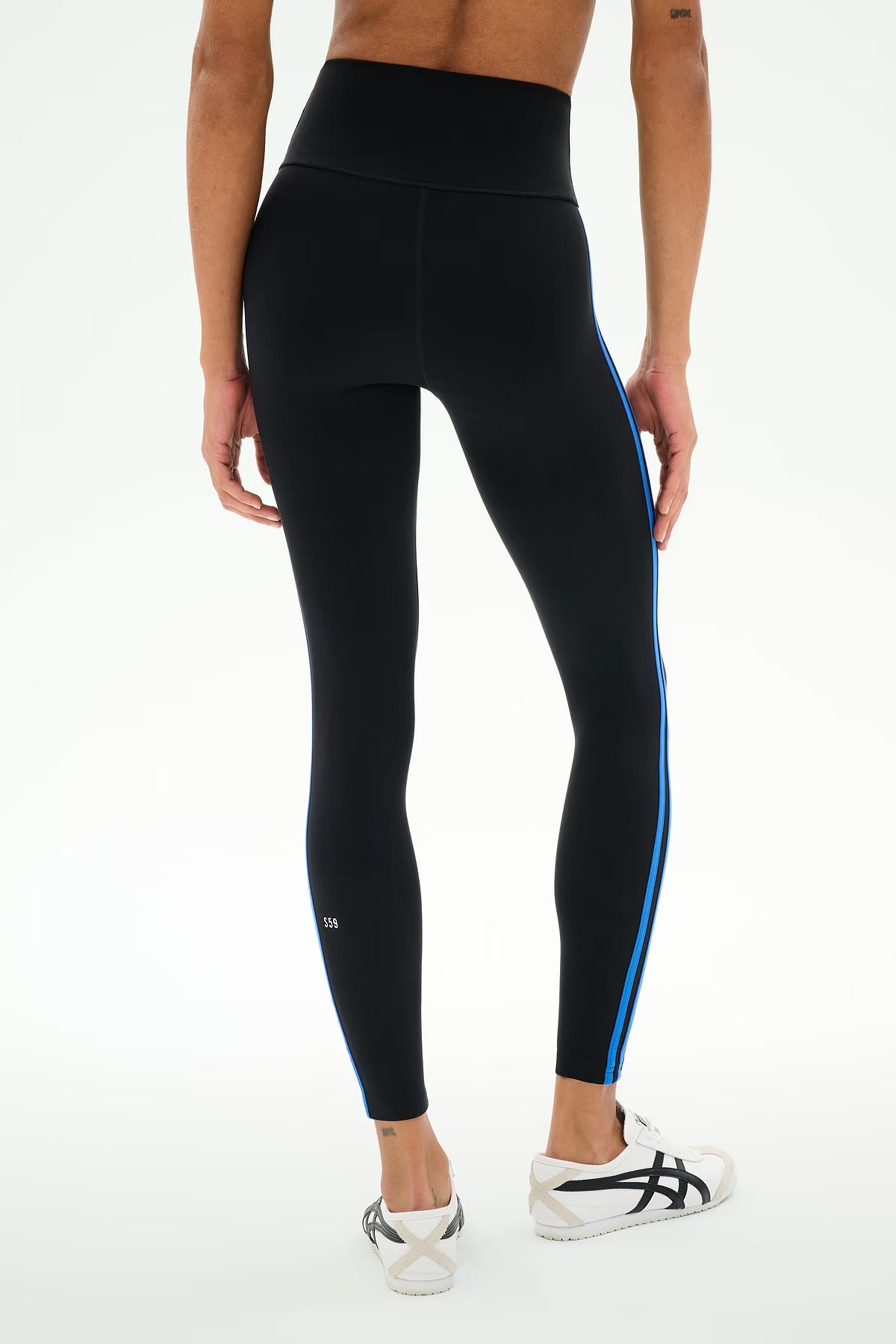 SPLITS59 Ella High Waist Airweight 7/8 Leggings in Black/Blue