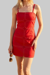 Gia Eyelet Stripe Mini Dress