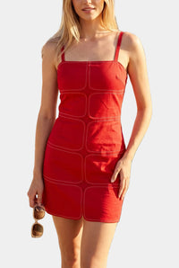 Gia Eyelet Stripe Mini Dress