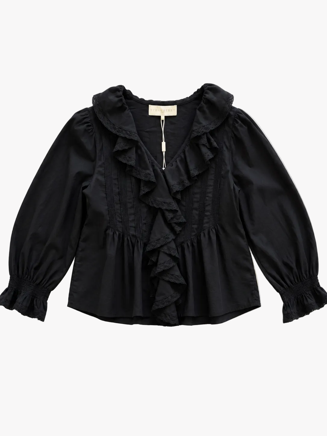Strawberry Paris Sundance Top in Black