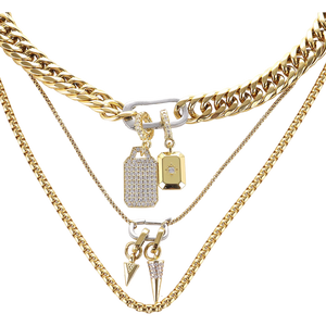 Artizan Joyeria Just Click Tag Necklace Set