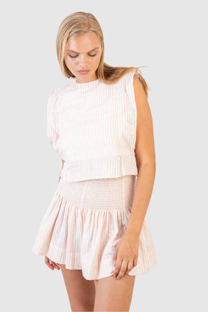 KOCH Erica Skirt in Pink & Ivory Stripe
