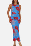 Michelle Floral Ruched Maxi Dress