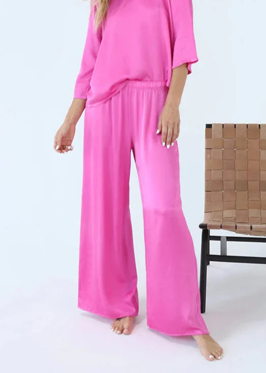 PJ Harlow Mo Satin Palazzo Pants